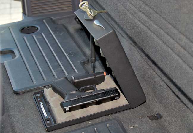 Pangolin safes in a Mazda BT50 - frees you to travel