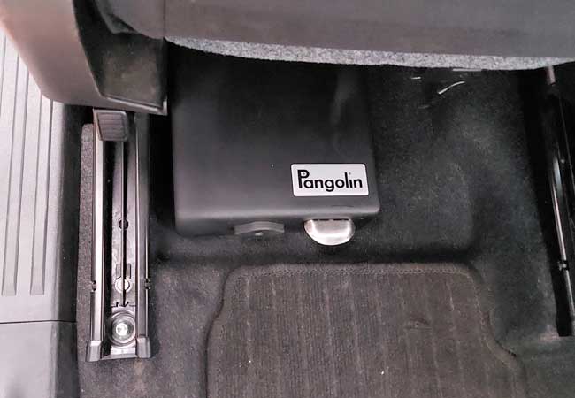 Handgun Safe installed under vehicle seat